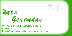 mate gerendas business card