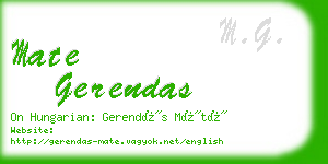 mate gerendas business card
